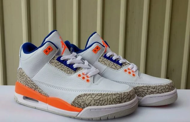 Air Jordan 3 White Orange-1