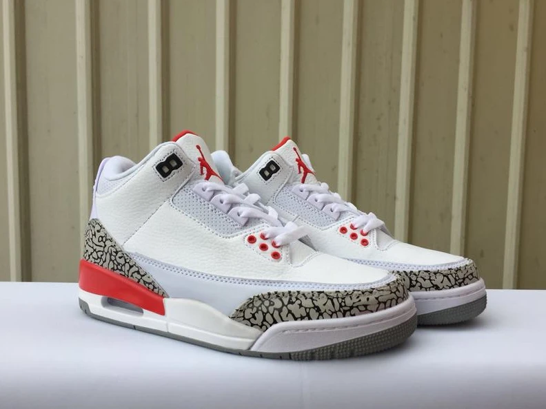 Air Jordan 3 White Red Cement-1