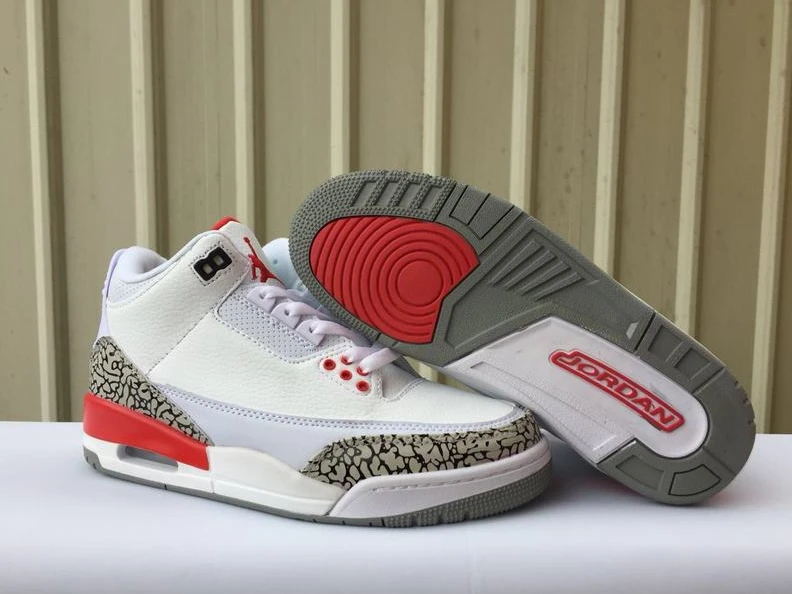 Air Jordan 3 White Red Cement-1