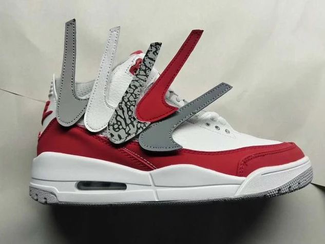 Air Jordan 3 White Red Manuscript-1