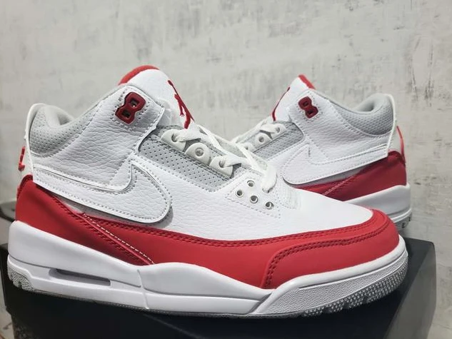 Air Jordan 3 White Red Manuscript-1