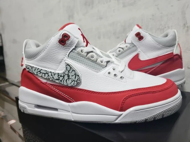 Air Jordan 3 White Red Manuscript-1