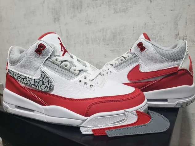 Air Jordan 3 White Red Manuscript-1