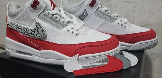 Air Jordan 3 White Red Manuscript-1