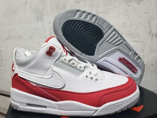 Air Jordan 3 White Red Manuscript-1