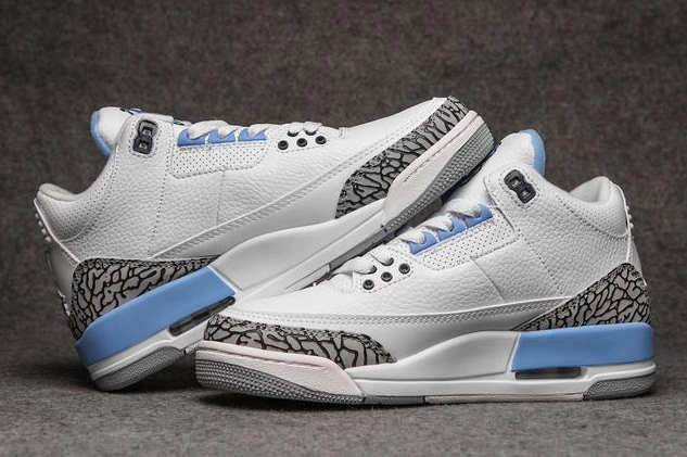 Air Jordan 3 white blue-1