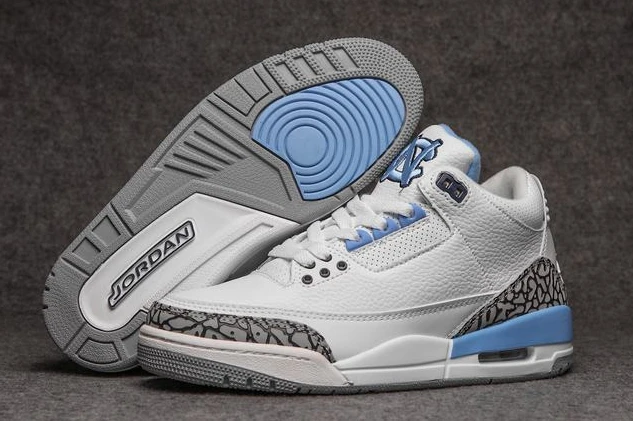 Air Jordan 3 white blue-1
