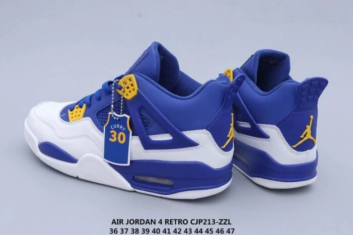 Air Jordan 4 & Curry White Blue Women