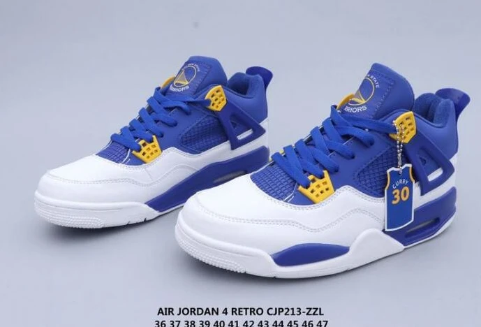 Air Jordan 4 & Curry White Blue Women