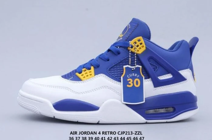 Air Jordan 4 & Curry White Blue Women