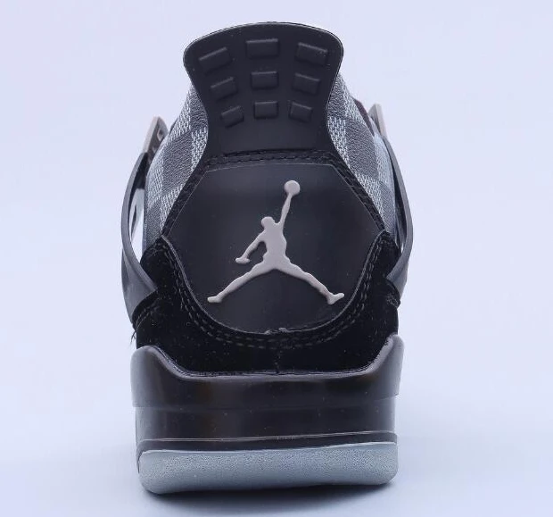Air Jordan 4 Black Grey Chess-1