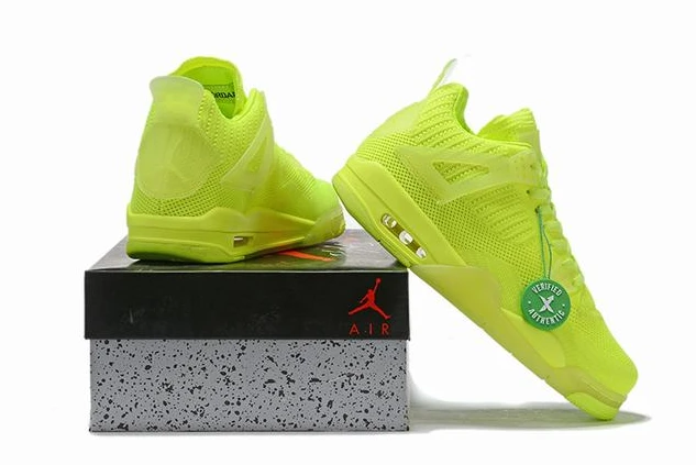 Air Jordan 4 Flyknit Low Volt Yellow