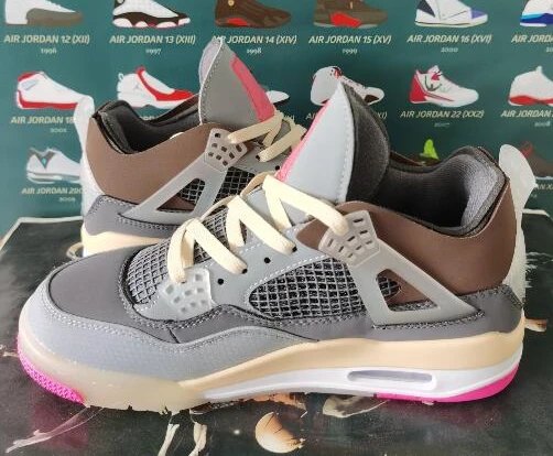 Air Jordan 4 Grey Pink-1