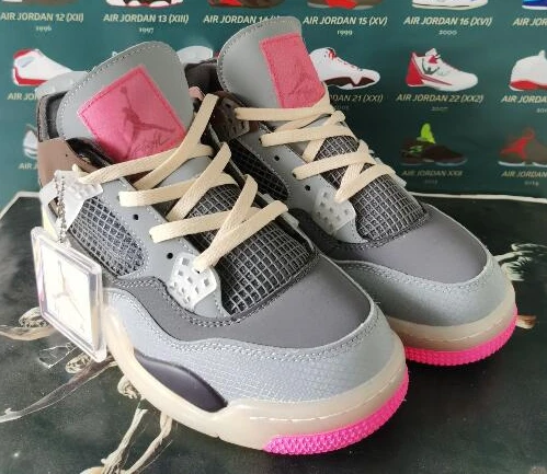 Air Jordan 4 Grey Pink-1