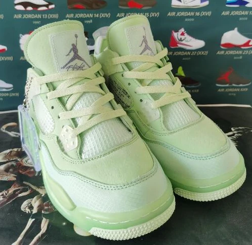 Air Jordan 4 Off-White Green