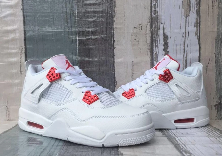 Air Jordan 4 Retor White Red-1