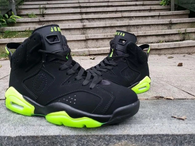 Air Jordan 4 Retro Black Fluorescent Green-1