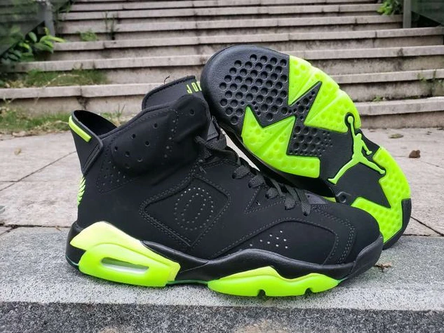 Air Jordan 4 Retro Black Fluorescent Green-1