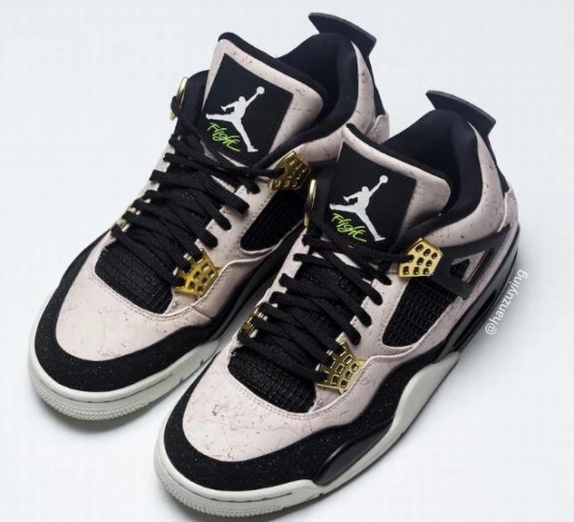 Air Jordan 4 Retro Black Pink Gold-1