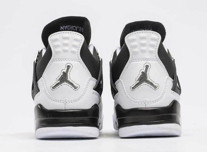 Air Jordan 4 Retro Black White-1