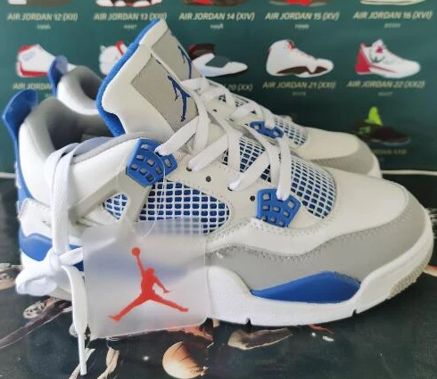 Air Jordan 4 Retro White Blue-1