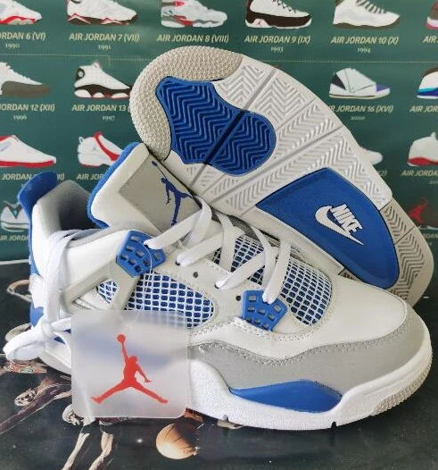 Air Jordan 4 Retro White Blue-1