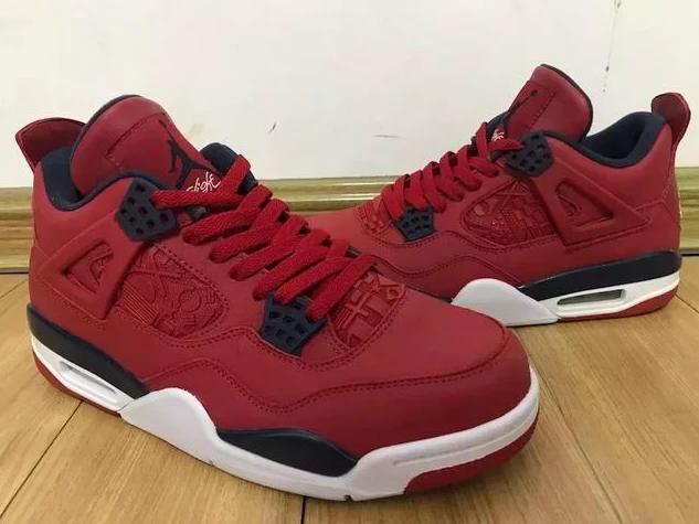 Air Jordan 4 SE FIBA Red Black White-1