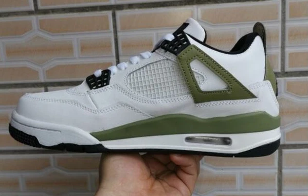 Air Jordan 4 White Black Green-01