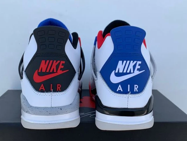 Air Jordan 4 White Black Red Gray Blue