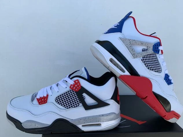 Air Jordan 4 White Black Red Gray Blue