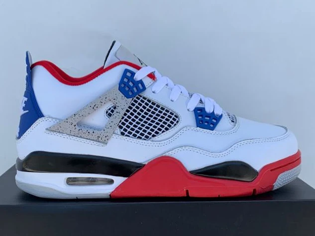 Air Jordan 4 White Black Red Gray Blue