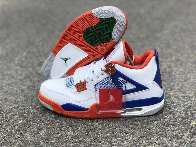 Air Jordan 4 White Blue Red-1