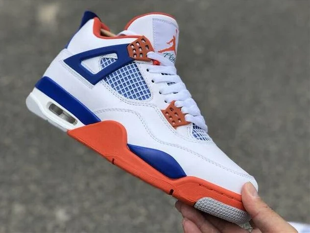 Air Jordan 4 White Blue Red-1
