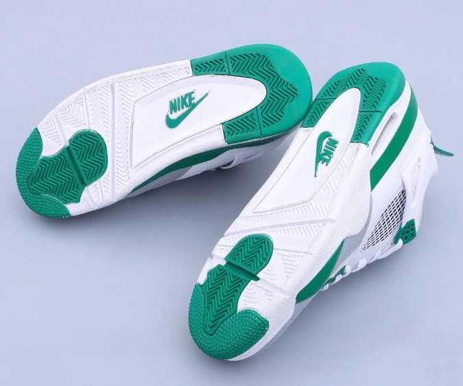 Air Jordan 4 White Gray Green-1