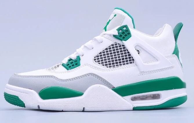 Air Jordan 4 White Gray Green-1