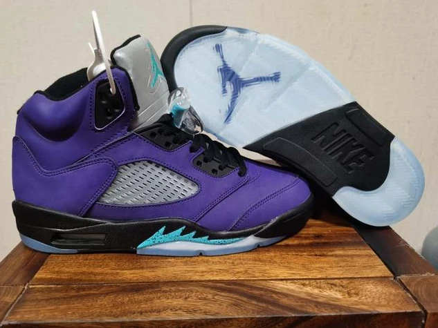 Air Jordan 5 Black Purple Grapes-1