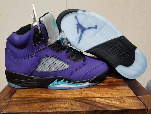 Air Jordan 5 Black Purple Grapes Women