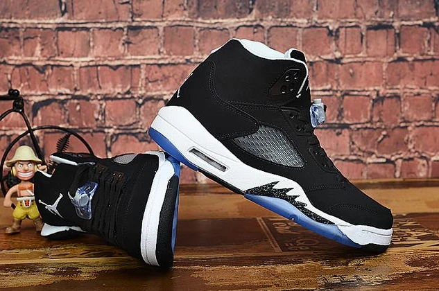 Air Jordan 5 Oreo Black White-1