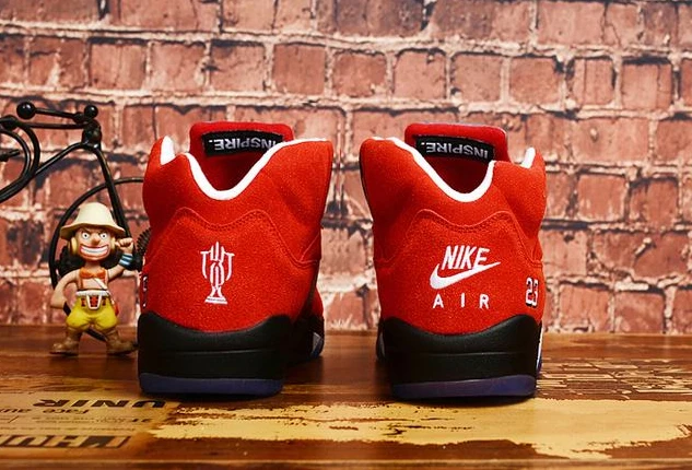 Air Jordan 5 Red Black White-1