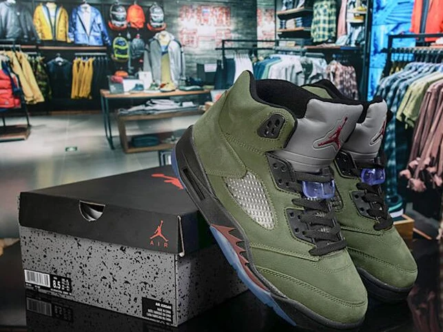 Air Jordan 5 Retro Army Green-1
