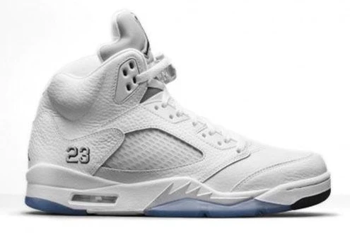 Air Jordan 5 Retro White Metallic Silver