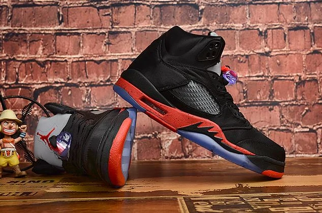 Air Jordan 5 Silk Black Red-1