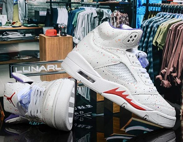 Air Jordan 5 White Flower Spot-1