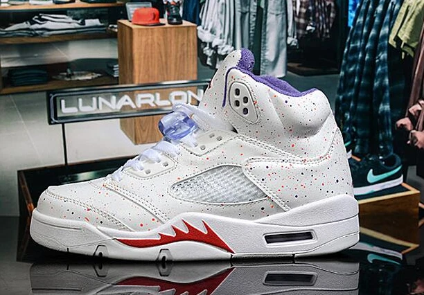 Air Jordan 5 White Flower Spot-1