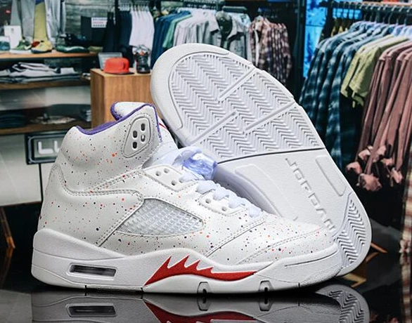 Air Jordan 5 White Flower Spot-1