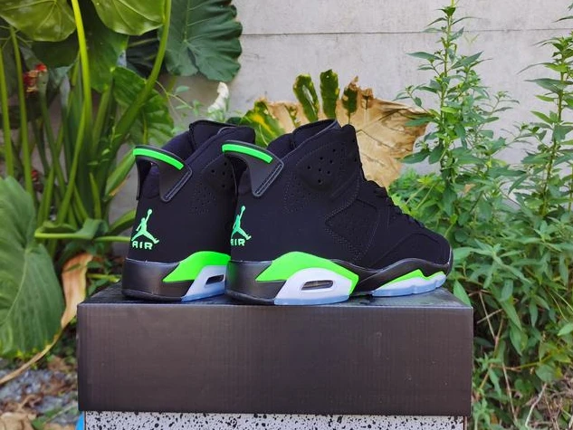 Air Jordan 6 Black Green Women