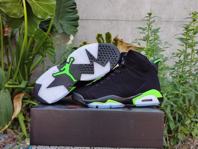 Air Jordan 6 Black Green Women