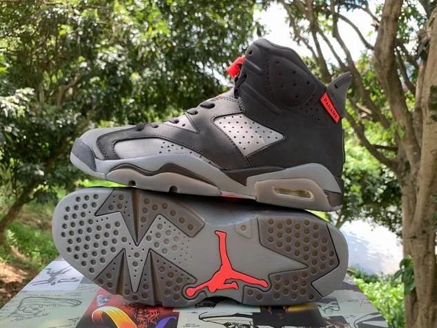 Air Jordan 6 Black Red Grey-1