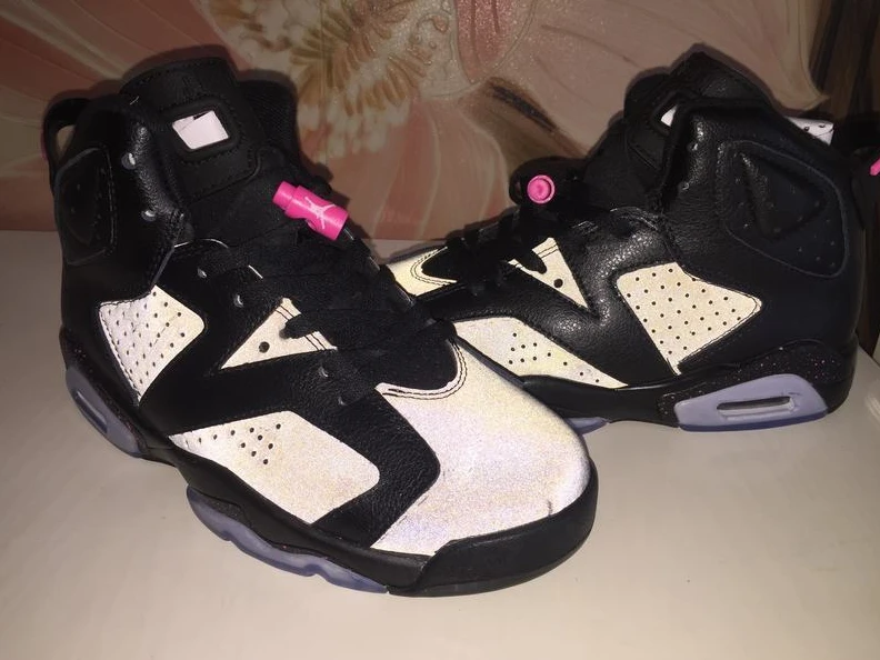 Air Jordan 6 GS Black Pink 3M-01