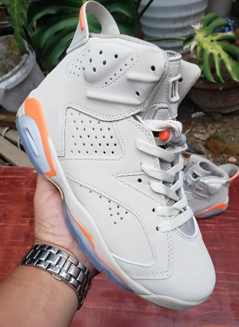Air Jordan 6 Retro White Orange-1